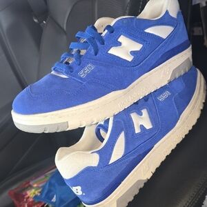 New Balance 550 Blue and White Athletic Shoes